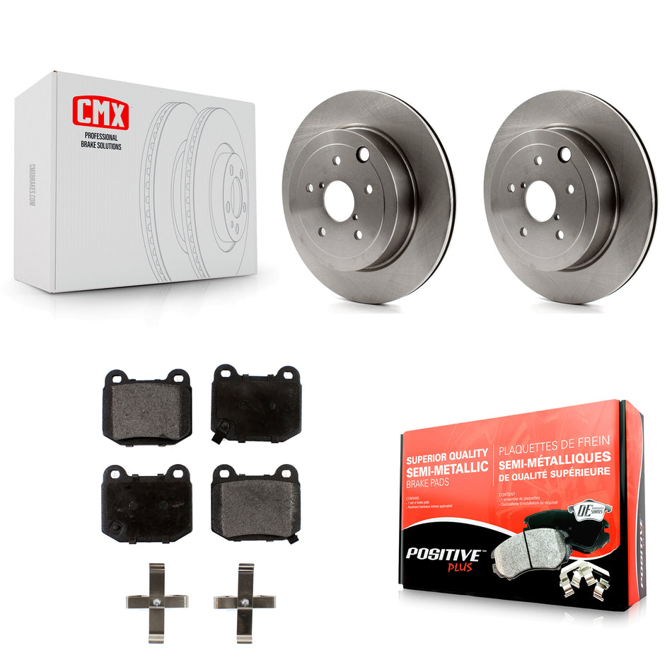 Rear Disc Brake Rotors And Semi-Metallic Pads Kit For Subaru Impreza WRX STI K8F-101881