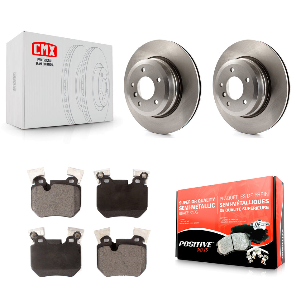 Rear Disc Brake Rotors And Semi-Metallic Pads Kit For BMW 135i 135is K8F-101883