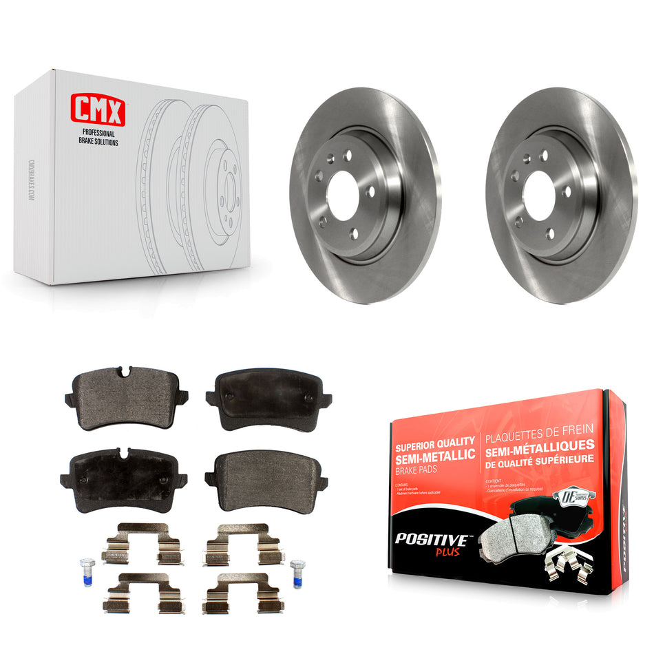 Rear Disc Brake Rotors And Semi-Metallic Pads Kit For Audi A7 Quattro A6 K8F-101886