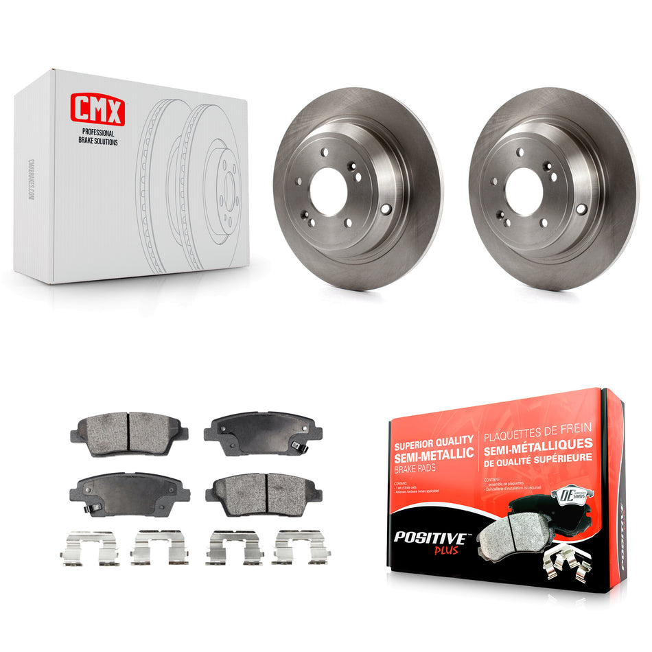 Rear Disc Brake Rotors And Semi-Metallic Pads Kit For Hyundai Genesis G80 Kia K900 K8F-101889
