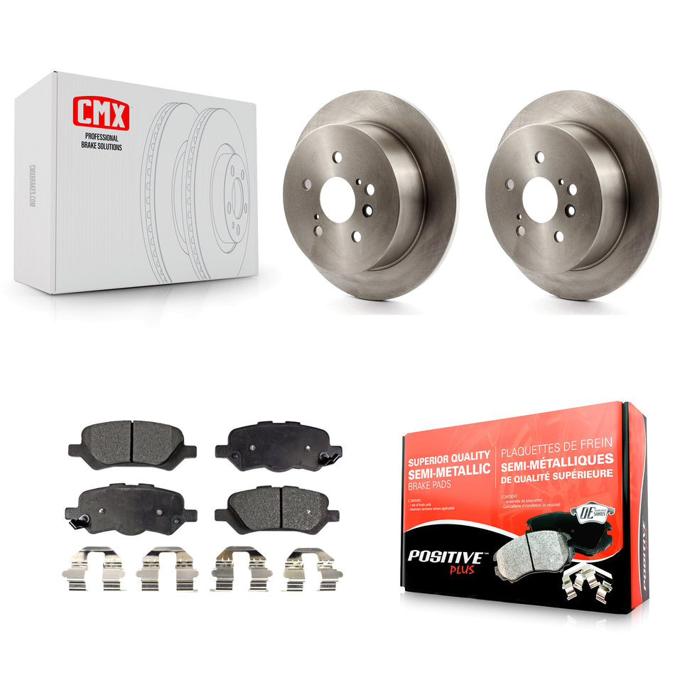 Rear Disc Brake Rotors And Semi-Metallic Pads Kit For 2009-2016 Toyota Venza K8F-101891