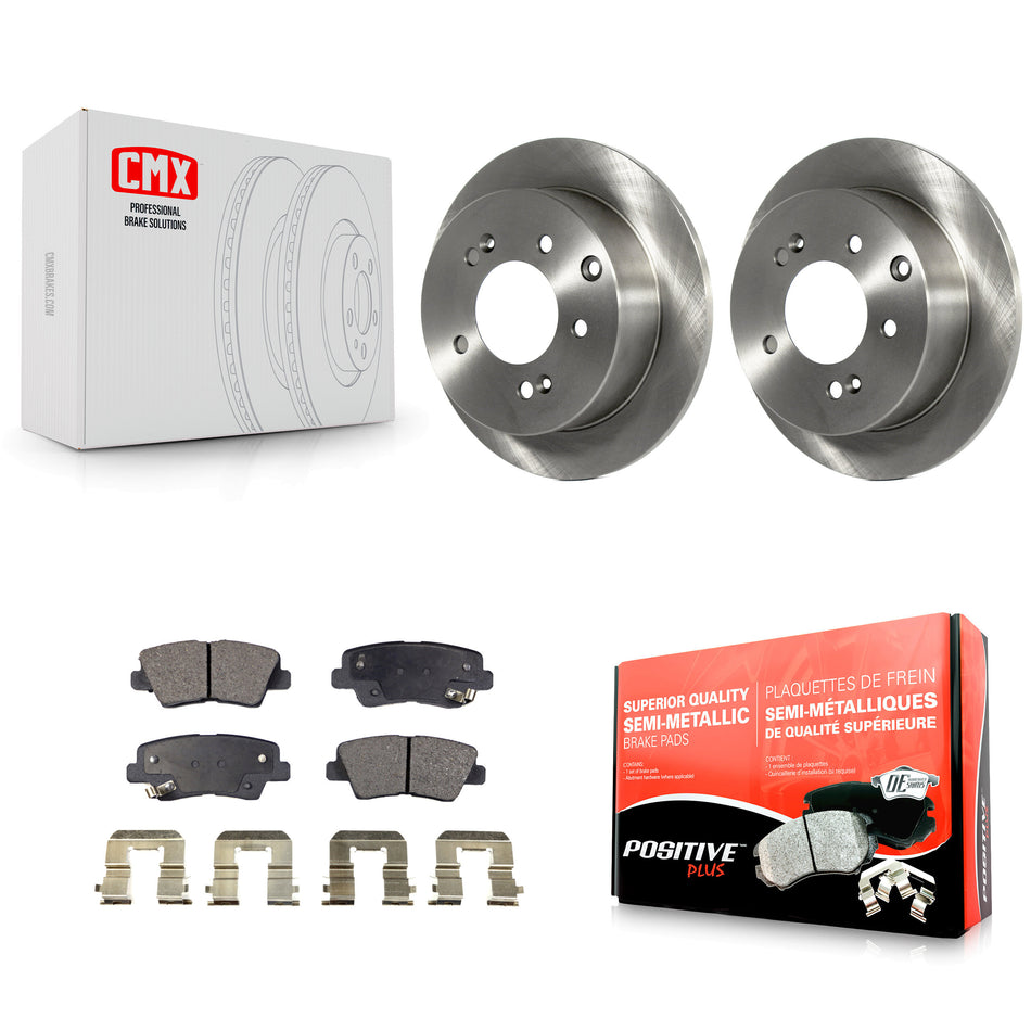 Rear Disc Brake Rotors And Semi-Metallic Pads Kit For 2010-2013 Kia Soul K8F-101897