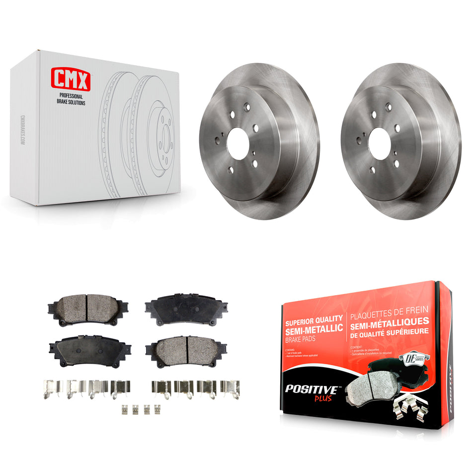 Rear Disc Brake Rotors And Semi-Metallic Pads Kit For Toyota Highlander Sienna Lexus RX350 RX450h K8F-101898