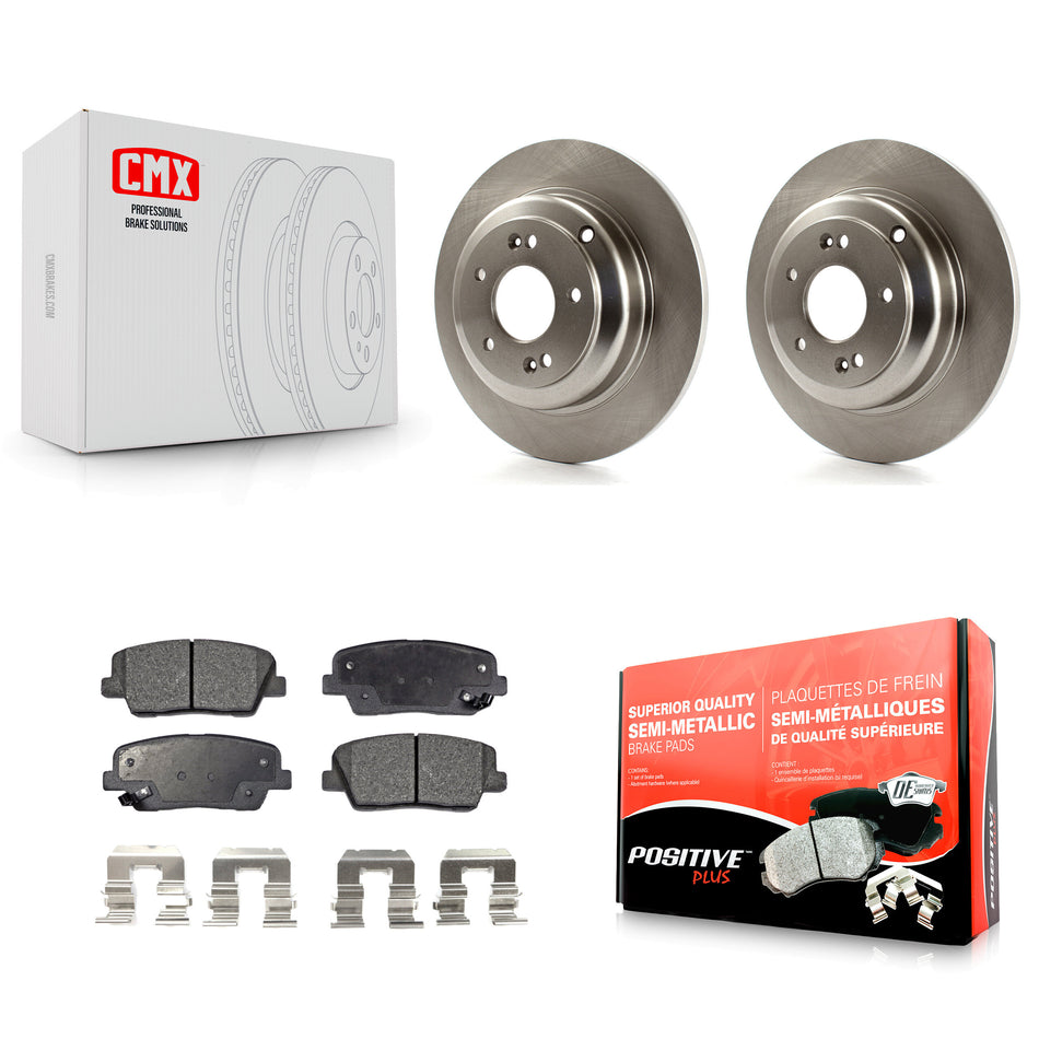 Rear Disc Brake Rotors And Semi-Metallic Pads Kit For Hyundai Genesis Coupe K8F-101900
