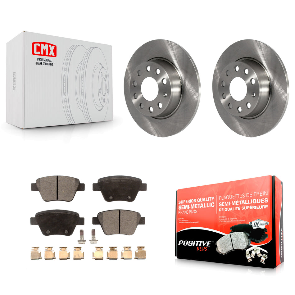 Rear Disc Brake Rotors And Semi-Metallic Pads Kit For Volkswagen Jetta Passat Beetle Golf GTI Eos Audi A3 Quattro K8F-101906
