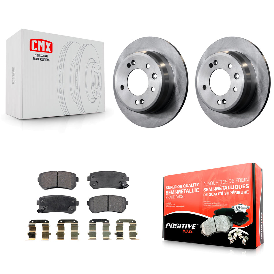 Rear Disc Brake Rotors And Semi-Metallic Pads Kit For Hyundai Elantra Tucson Kia Sportage K8F-101916