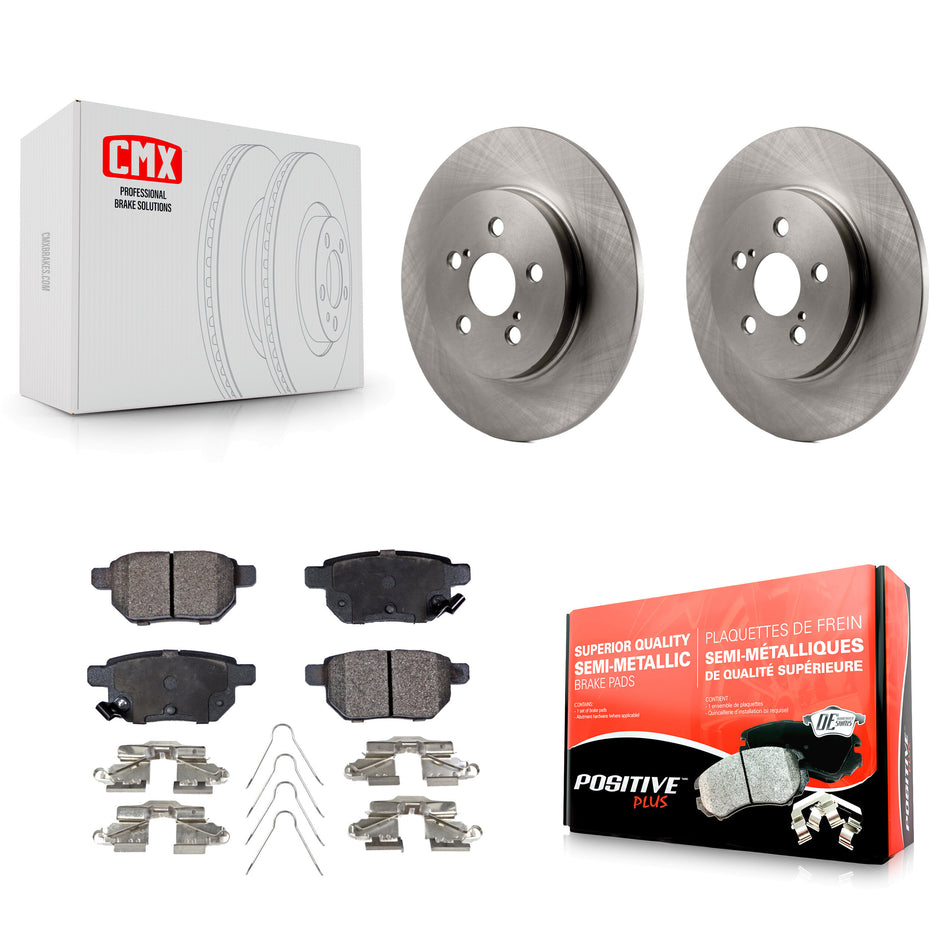 Rear Disc Brake Rotors And Semi-Metallic Pads Kit For Lexus CT200h K8F-101919