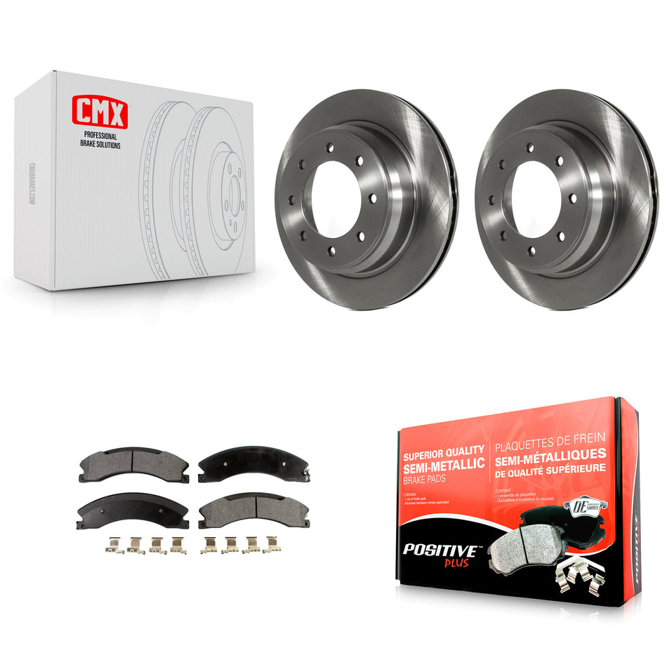 Rear Disc Brake Rotors And Semi-Metallic Pads Kit For 2012-2021 Nissan NV2500 NV3500 NV1500 K8F-101934