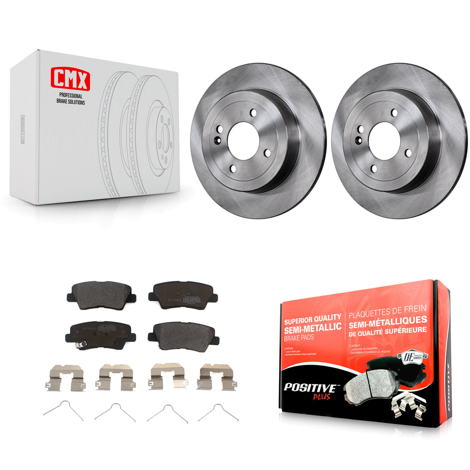 Rear Disc Brake Rotors And Semi-Metallic Pads Kit For Hyundai Accent Kia Rio K8F-101937