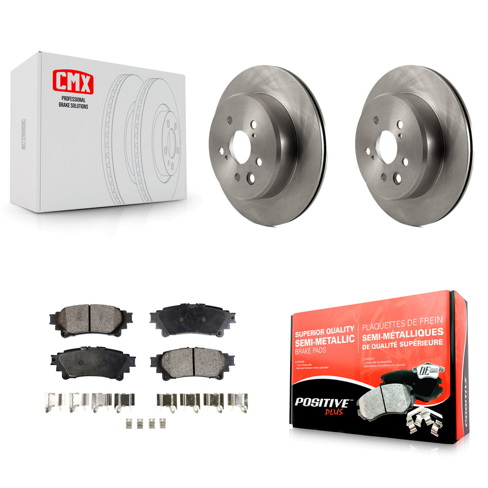 Rear Disc Brake Rotors And Semi-Metallic Pads Kit For Lexus GS350 IS300 IS200t IS350 RC350 RC300 RC200t GS300 GS200t GS450h K8F-101938