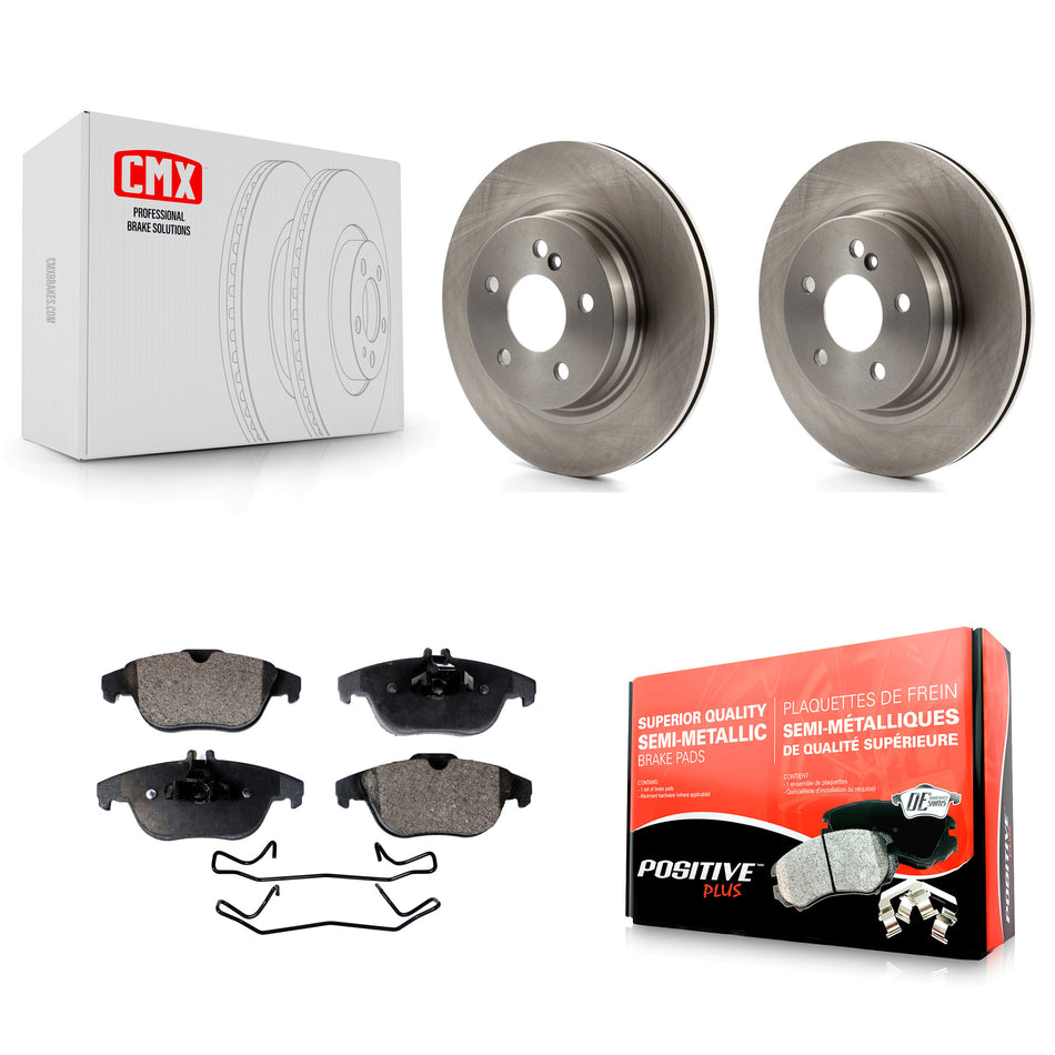 Rear Disc Brake Rotors And Semi-Metallic Pads Kit For Mercedes-Benz E350 C250 C300 C350 E550 K8F-101953