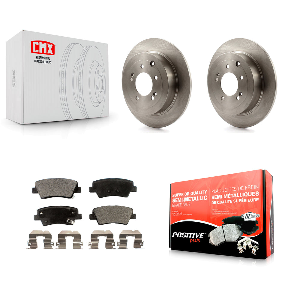 Rear Disc Brake Rotors And Semi-Metallic Pads Kit For Hyundai Tucson Kia Sportage K8F-101969