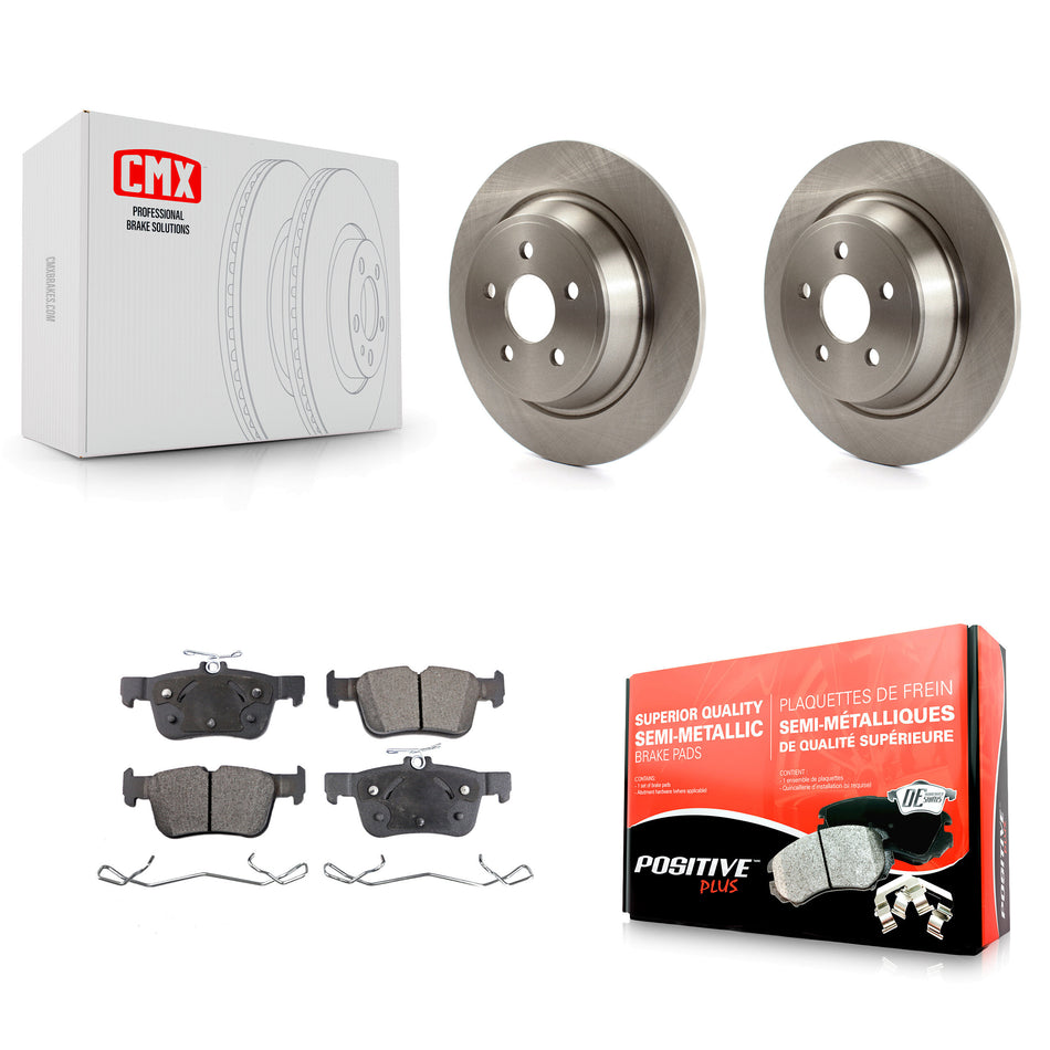 Rear Disc Brake Rotors And Semi-Metallic Pads Kit For Ford Edge Fusion Lincoln MKX MKZ Nautilus Continental Police Responder Hybrid SSV Plug-In K8F-101976