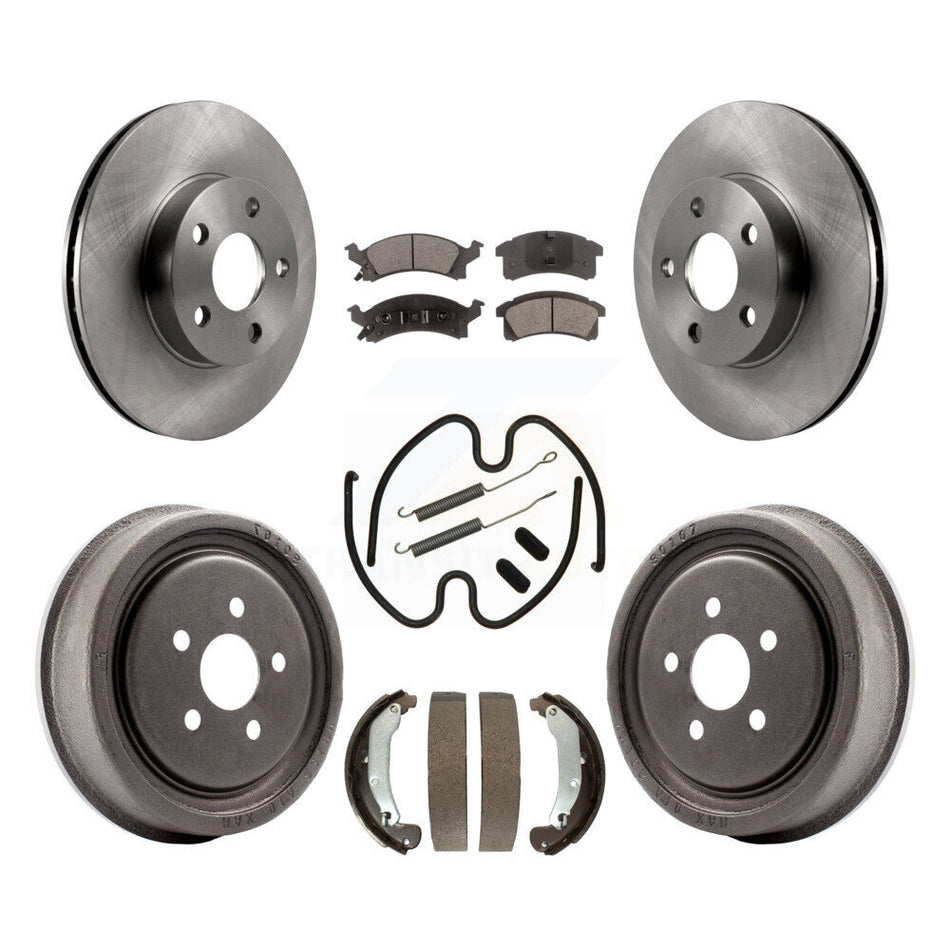 Front Rear Disc Brake Rotors Semi-Metallic Pads And Drum Kit (7Pc) For 2003-2005 Chevrolet Cavalier Pontiac Sunfire K8F-101991
