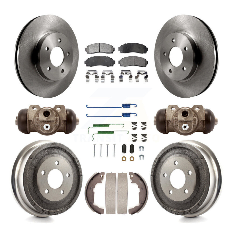 Front Rear Brake Rotors Semi-Metallic Pad Drum Kit (9Pc) For Chevrolet Equinox Saturn Vue K8F-102188