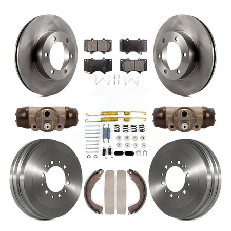 Front Rear Disc Brake Rotors Semi-Metallic Pad Drum Kit (9Pc) For 2004-2006 Toyota Tundra K8F-102210