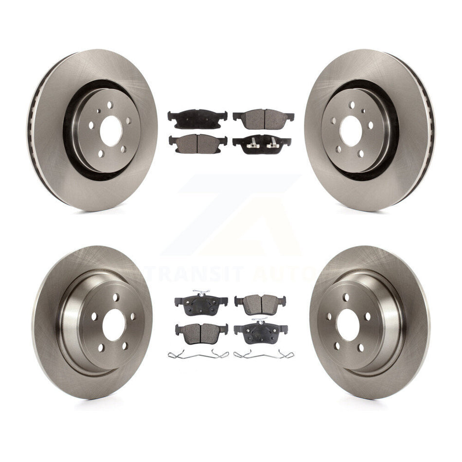 Front Rear Disc Brake Rotors And Semi-Metallic Pads Kit For Ford Edge Lincoln MKX Nautilus K8F-102234
