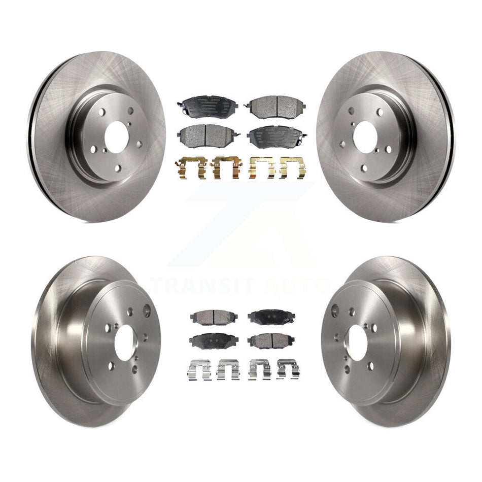 Front Rear Disc Brake Rotors And Semi-Metallic Pads Kit For Subaru WRX K8F-102235