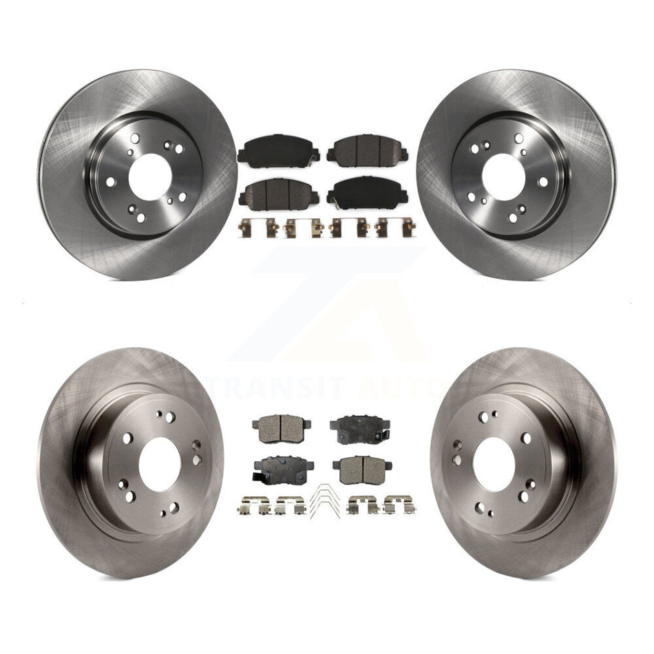 Front Rear Disc Brake Rotors And Semi-Metallic Pads Kit For Honda Accord K8F-102239