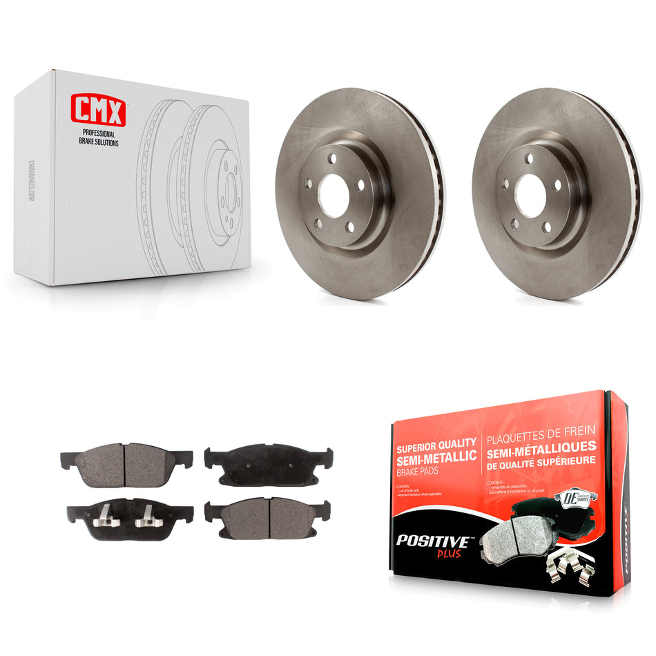 Front Disc Brake Rotors And Semi-Metallic Pads Kit For Ford Edge K8F-102244