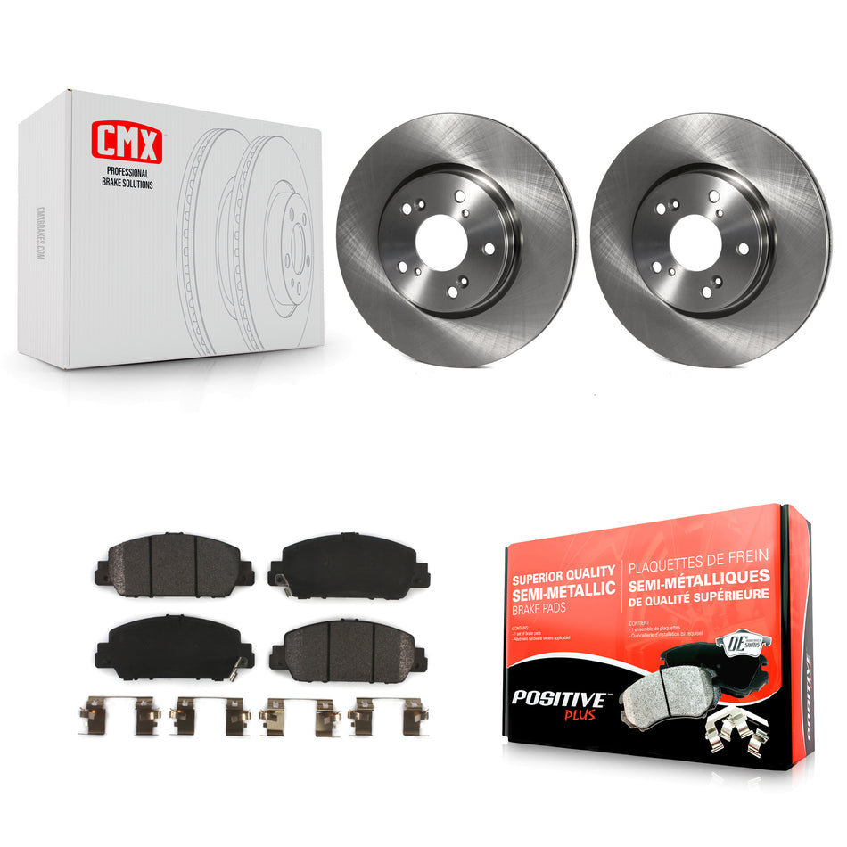 Front Disc Brake Rotors And Semi-Metallic Pads Kit For Honda Accord HR-V K8F-102249