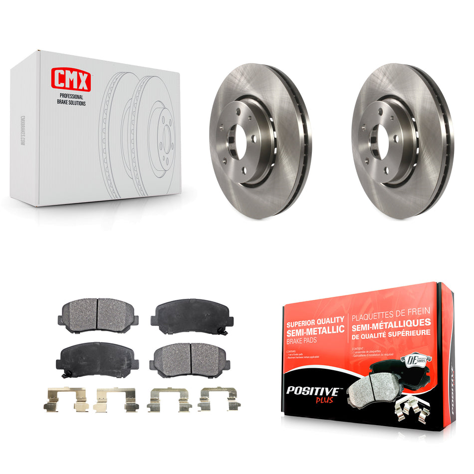 Front Disc Brake Rotors And Semi-Metallic Pads Kit For Mazda CX-5 K8F-102252