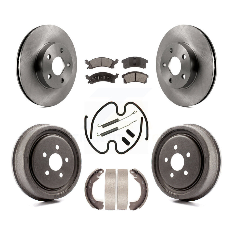 Front Rear Disc Brake Rotors Semi-Metallic Pads And Drum Kit (7Pc) For 2003 Chevrolet Cavalier With 225mm x 45mm Size K8F-102261
