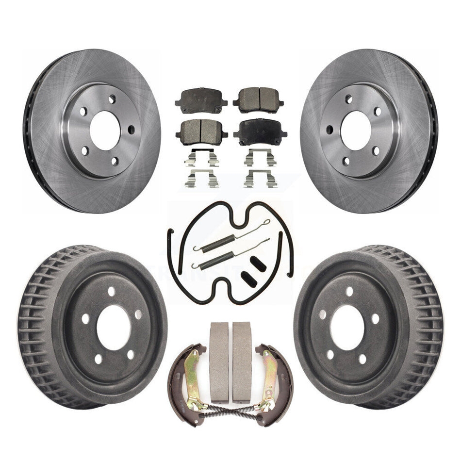 Front Rear Disc Brake Rotors Semi-Metallic Pads And Drum Kit (7Pc) For 2004 Chevrolet Malibu rear brakes With 276mm Diameter Rotor K8F-102272