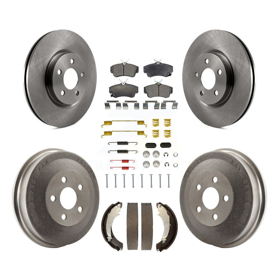 Front Rear Disc Brake Rotors Semi-Metallic Pad And Drum Kit (7Pc) For Chrysler PT Cruiser K8F-102298