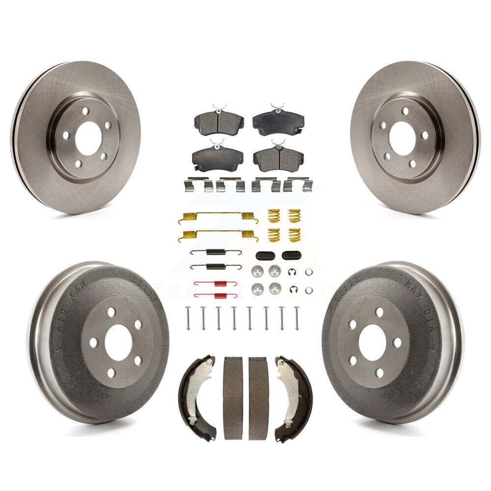 Front Rear Disc Brake Rotors Semi-Metallic Pad And Drum Kit (7Pc) For Chrysler PT Cruiser K8F-102308