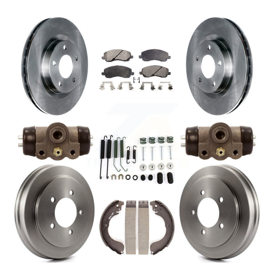 Front Rear Disc Brake Rotors Semi-Metallic Pads And Drum Kit (9Pc) For Jeep Patriot Compass Dodge Caliber Chrysler Sebring Avenger K8F-102455