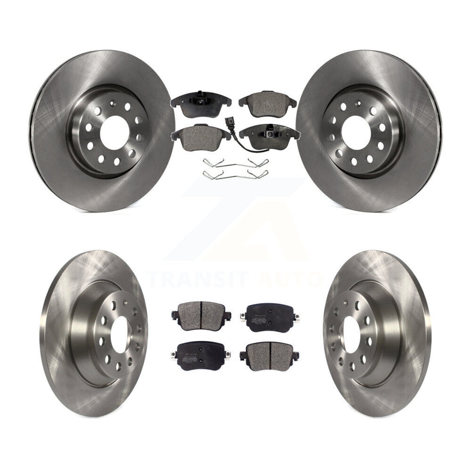 Front Rear Disc Brake Rotors And Semi-Metallic Pads Kit For 2016-2018 Audi Q3 Quattro K8F-102563