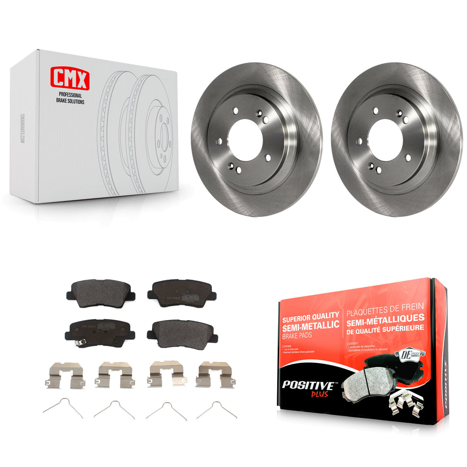 Rear Disc Brake Rotors And Semi-Metallic Pads Kit For Kia Niro Hyundai Ioniq Soul EV K8F-102607