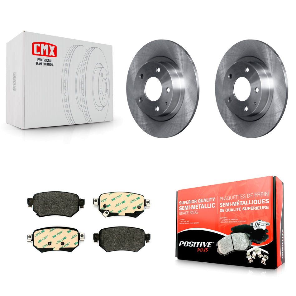 Rear Disc Brake Rotors And Semi-Metallic Pads Kit For 2016-2021 Mazda 6 K8F-102614
