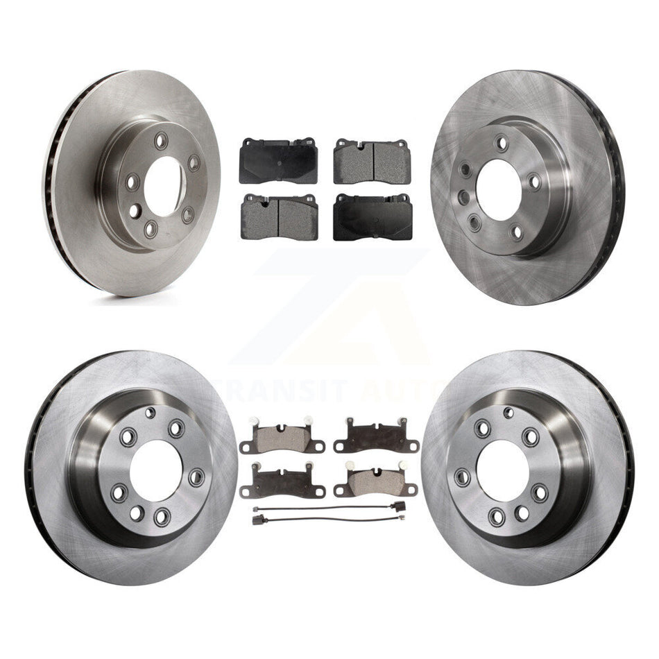 Front Rear Disc Brake Rotors And Semi-Metallic Pads Kit (6Pc) For 2011-2015 Volkswagen Touareg With 330mm Diameter Rotor K8F-102617
