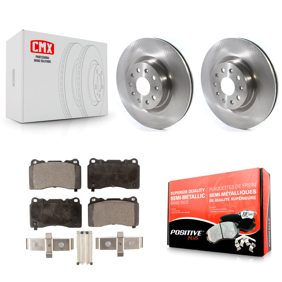 Front Disc Brake Rotors And Semi-Metallic Pads Kit For Cadillac CTS CT6 Chevrolet Camaro K8F-102639