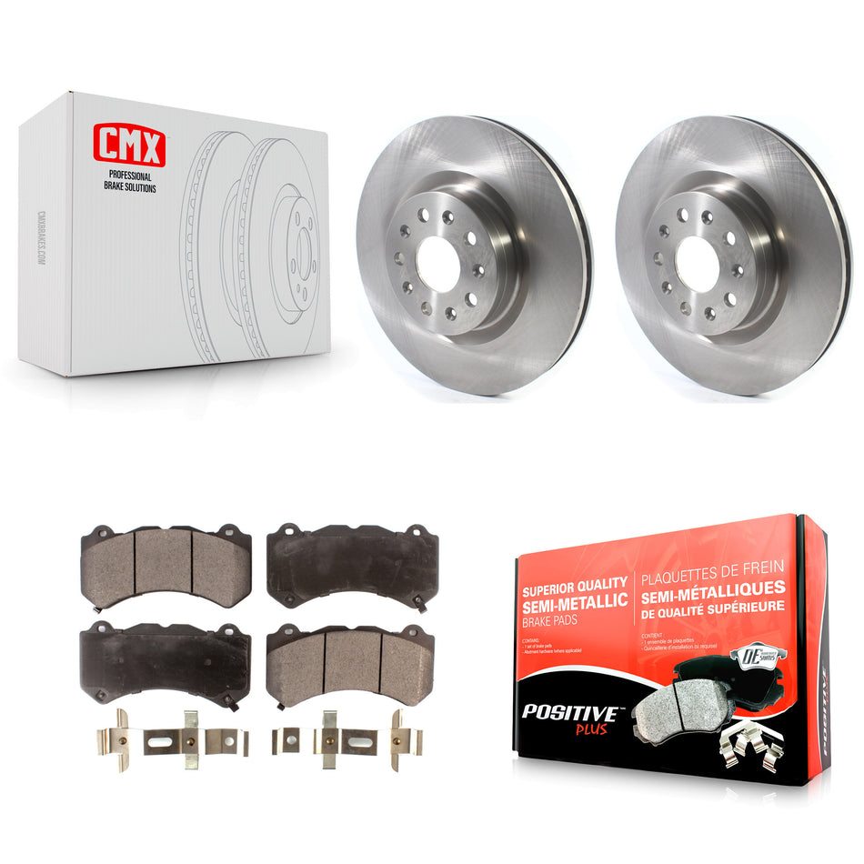 Front Disc Brake Rotors And Semi-Metallic Pads Kit For 2016 Cadillac CTS Vsport Premium with RWD K8F-102640