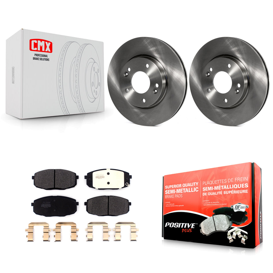 Front Disc Brake Rotors And Semi-Metallic Pads Kit For Kia Soul Hyundai Kona Forte Elantra GT Seltos Forte5 K8F-102662