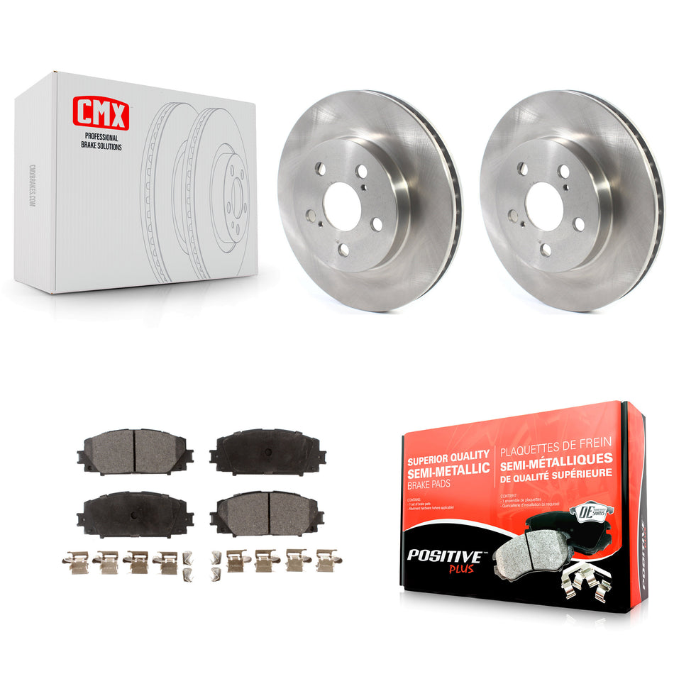 Front Disc Brake Rotors And Semi-Metallic Pads Kit For Toyota Prius Corolla Prime AWD-e K8F-102677