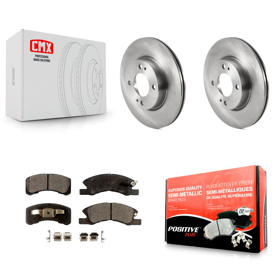 Front Disc Brake Rotors And Semi-Metallic Pads Kit For 2017-2022 Mitsubishi Mirage G4 K8F-102678
