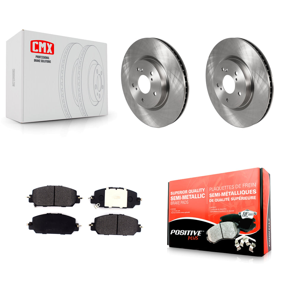Front Disc Brake Rotors And Semi-Metallic Pads Kit For Honda CR-V K8F-102681