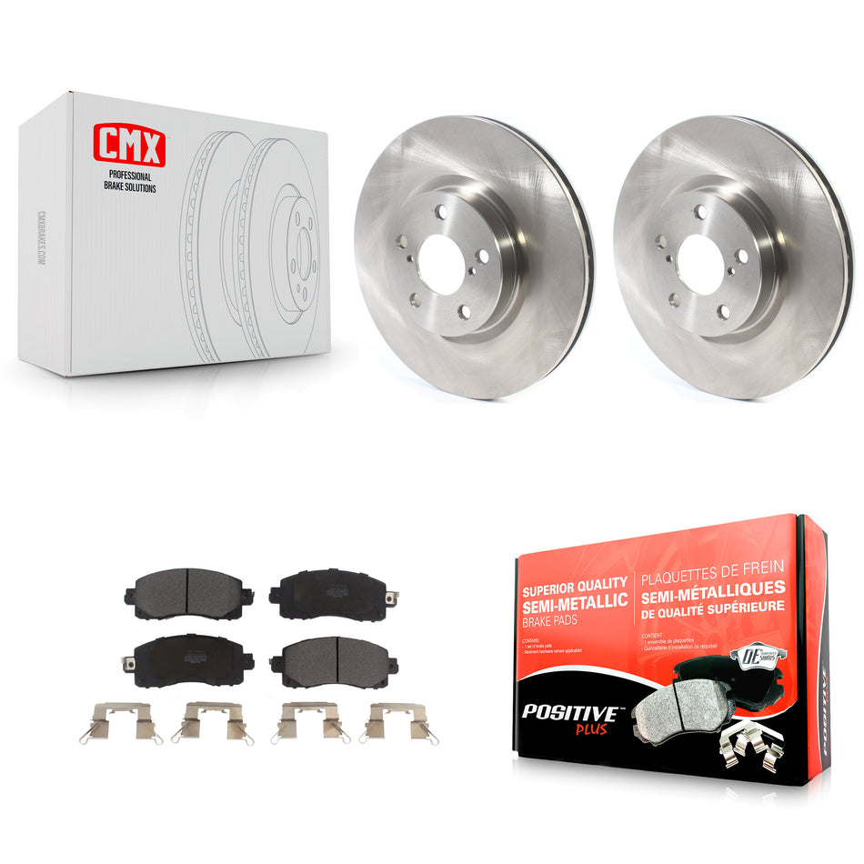 Front Disc Brake Rotors And Semi-Metallic Pads Kit For 2017-2021 Subaru Impreza With 276mm Diameter Rotor K8F-102686