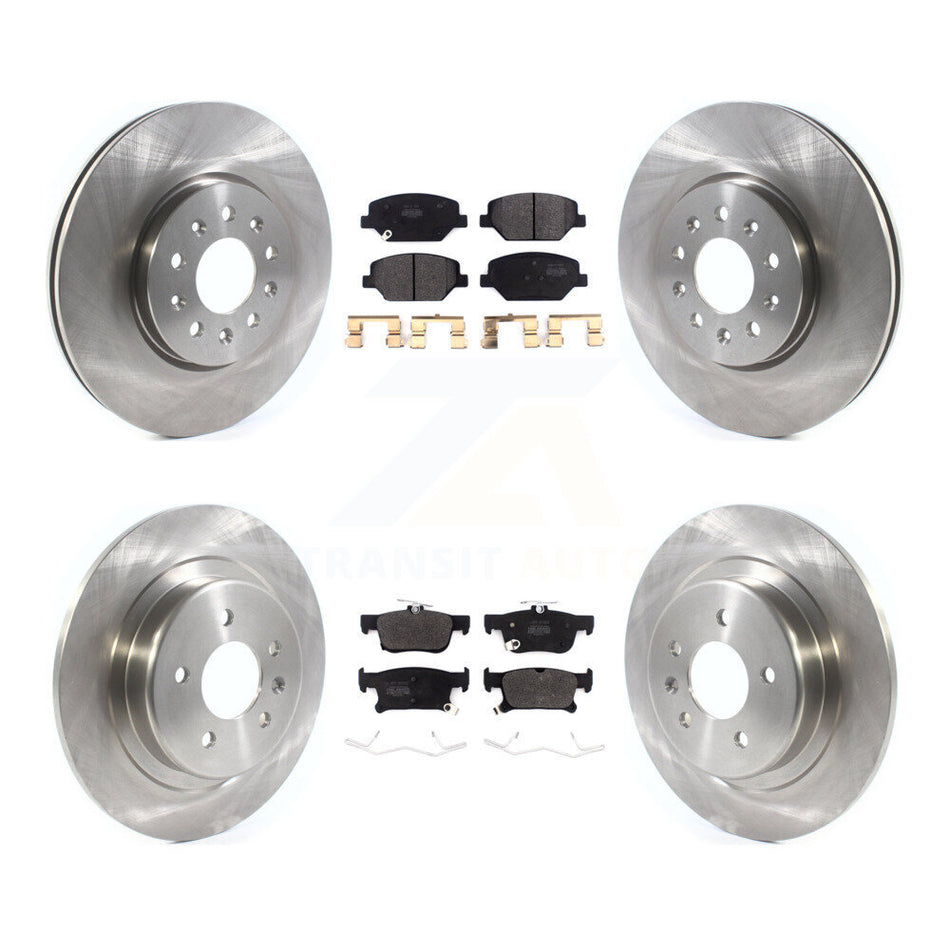 Front Rear Disc Brake Rotors And Semi-Metallic Pads Kit For 2016-2018 Buick Envision With 315mm Diameter Rotor K8F-102707