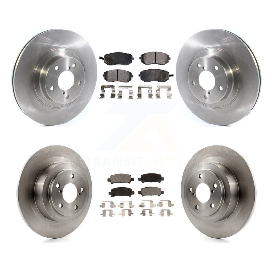 Front Rear Disc Brake Rotors And Semi-Metallic Pads Kit For 2005-2006 Subaru Baja Turbocharged With 292mm Diameter Rotor K8F-102722