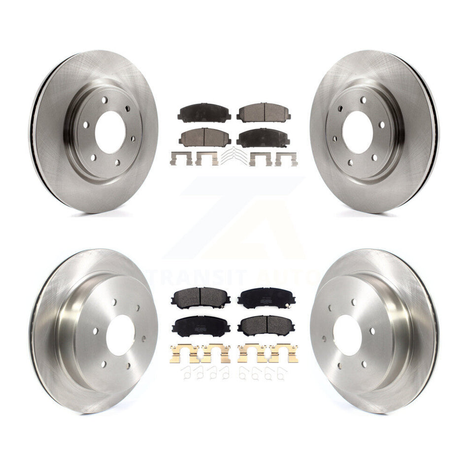 Front Rear Disc Brake Rotors And Semi-Metallic Pads Kit For 2017-2022 Nissan TITAN K8F-102729