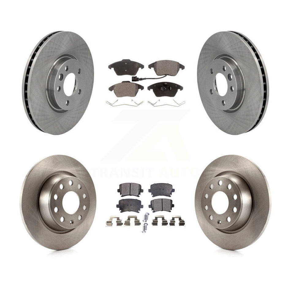 Front Rear Disc Brake Rotors And Semi-Metallic Pads Kit For Volkswagen CC With 340mm Diameter Rotor K8F-102736