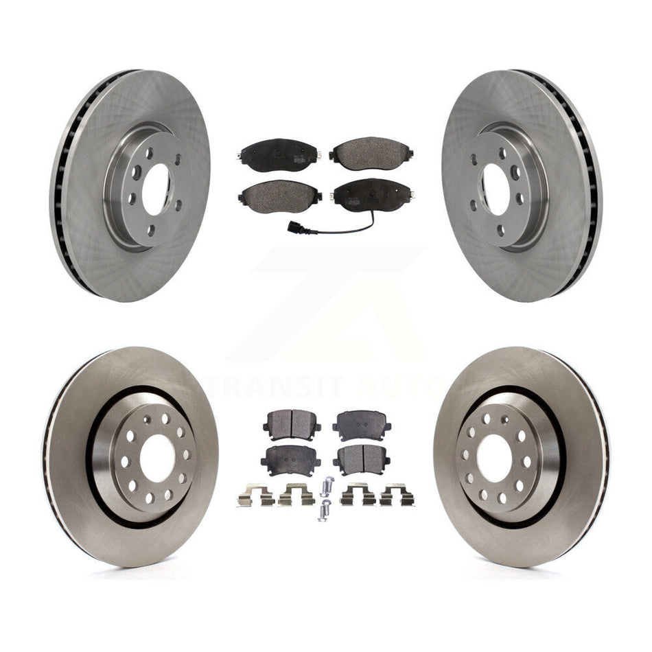 Front Rear Disc Brake Rotors And Semi-Metallic Pads Kit For Volkswagen CC AWD K8F-102737