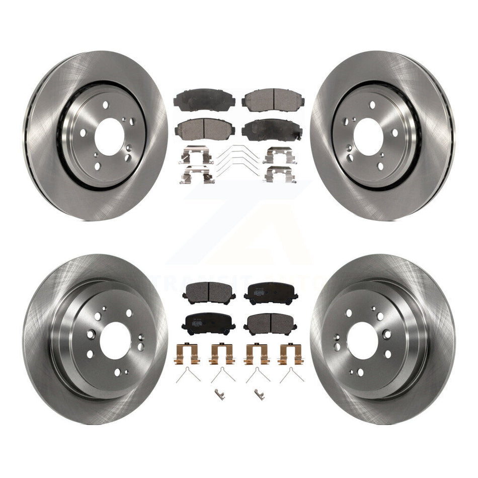 Front Rear Disc Brake Rotors And Semi-Metallic Pads Kit For 2019-2022 Honda Passport K8F-102740