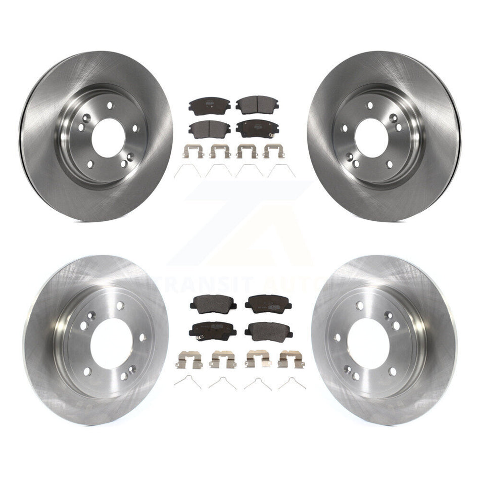 Front Rear Disc Brake Rotors And Semi-Metallic Pads Kit For 2017-2020 Hyundai Elantra 1.6L K8F-102750