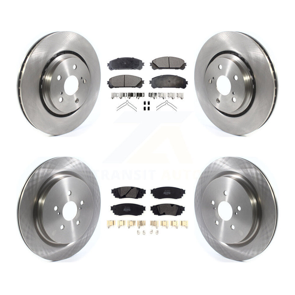 Front Rear Disc Brake Rotors And Semi-Metallic Pads Kit For Lexus RX350 RX450h RX350L RX450hL K8F-102756